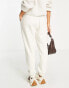 Фото #2 товара ASOS DESIGN co-ord super soft seamed jogger in winter white