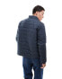 New Look lightweight funnel neck puffer jacket in navy