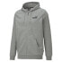 Puma Essentials Small Logo FullZip Hoodie Mens Grey Casual Outerwear 58670403