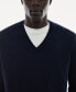 Фото #3 товара Men's 100% Merino Wool V-Neck Sweater