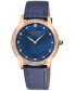 Фото #1 товара Часы Gevril Airolo Blue Leather Watch