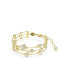ფოტო #2 პროდუქტის Round Cut, White, Gold-Tone Imber Wide Bracelet