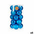 Set of Christmas balls Blue Plastic 8 x 9 x 8 cm (6 Units)