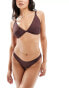 Фото #4 товара Cotton On balconette bra bikini top in brown shimmer