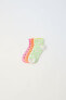 Фото #2 товара Pack of three pairs of fruit print short socks