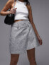 Фото #1 товара Topshop cracked leather look wrap mini skirt in marble