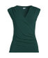 ფოტო #2 პროდუქტის Women's Lightweight Jersey Wrap Front Top