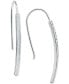 ფოტო #2 პროდუქტის Cubic Zirconia Vertical Bar Threader Earrings, Created for Macy's