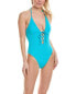 Фото #1 товара Lucky Brand Golden Wave One-Piece Women's Green M