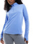 Фото #1 товара Nike Running Pacer Dri-Fit half zip long sleeve top in light blue