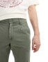 ASOS DESIGN tapered washed chino in khaki