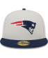 Бейсболка для мужчин New Era New England Patriots Khaki, Navy с эмблемой чемпиона Super Bowl 59FIFTY Khaki, Navy, 7 - фото #3