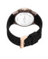 ფოტო #3 პროდუქტის Men's Dress Sport Black Silicone Watch 43mm