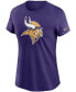 ფოტო #2 პროდუქტის Women's Purple Minnesota Vikings Logo Essential T-shirt