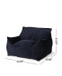 Loubar Modern Bean Bag Chair with Armrests