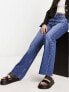 Фото #9 товара Mango mid rise wide leg jeans in mid blue