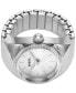 ფოტო #6 პროდუქტის Women's Ring Watch Two-Hand Silver-Tone Stainless Steel Bracelet Watch, 15mm