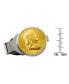 Men's Gold-Layered Silver Franklin Half Dollar Coin Money Clip