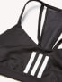 Фото #3 товара Топ спортивный Adidas 280418 Женский спортивный лифчик для занятий спортом черный/белый, размер XX-Small