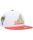 Men's White, Coral Arizona Diamondbacks 1998 Inaugural Season Strawberry Lolli 59Fifty Fitted Hat