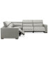 Фото #7 товара Nevio 124" 5-Pc. Leather Sectional with 3 Power Recliners and Headrests, Created For Macy's
