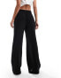 New Look textured trousers in black