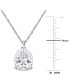 Фото #4 товара Macy's lab-Created Moissanite Pear-Cut 17" Pendant Necklace (3-1/4 ct. t.w.) in 14k White Gold