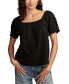 Фото #1 товара Women's Square-Neck Short-Sleeve Top