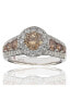 ფოტო #1 პროდუქტის Suzy Levian Bridal Sterling Silver Cubic Zirconia Engagement Ring