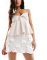 Фото #1 товара ASOS DESIGN mixed embellished mini skirt in white