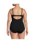 Фото #2 товара Plus Size Chlorine Resistant Smoothing Control Mesh High Neck One Piece Swimsuit