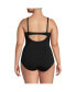 ფოტო #2 პროდუქტის Plus Size Chlorine Resistant Smoothing Control Mesh High Neck One Piece Swimsuit