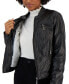 ფოტო #5 პროდუქტის Juniors' Faux-Fur-Lined Moto Jacket