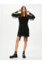 Фото #1 товара Платье женское Koton Мини с оборками и V-образным вырезом