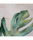 2 piece Wood and Metal Tropical Leaf Wall Plaque