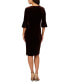 ფოტო #2 პროდუქტის Women's Velvet Bell-Sleeve Sheath Dress