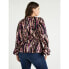 Sofia Jeans Plus Size Drape Knot Top Women 2X Multi-Color 100%Polyester Pullover