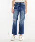 Women's High Rise Criss-Cross Straight Jeans