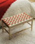 Woven ash wood bench