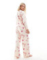 Фото #3 товара ASOS DESIGN Maternity bow and fruit long sleeve top & trouser pyjama set in pink