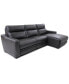 Фото #17 товара Gabrine 3-Pc. Leather Sectional with 2 Power Headrests & Chaise, Created for Macy's