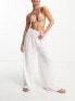 IIsla & Bird Exclusive beach drawstring trouser in white