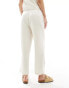 Фото #4 товара Stradivarius linen look chino in natural