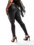 Фото #9 товара Spanx Plus faux leather moto leggings in black