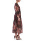 ფოტო #7 პროდუქტის Women's V-Neck Long-Sleeve Maxi Dress