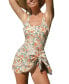 Фото #1 товара Women's Scoop Neck Tie Knot One Piece Swimsuit Swim Dress