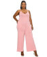 ფოტო #1 პროდუქტის Plus Size Raven Wide Leg Pocket Jumpsuit