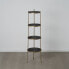 Shelves 47,5 x 47 x 152 cm Black Golden Metal Wood