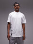 Фото #5 товара Topman premium oversized fit t-shirt with all over mono floral print in white