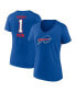 Women's Royal Buffalo Bills Mother's Day V-Neck T-Shirt Синий, M - фото #1